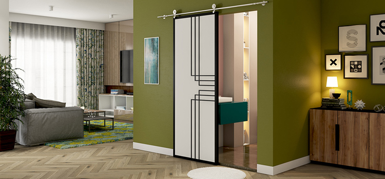 sliding bathroom door installation in Seal Beach